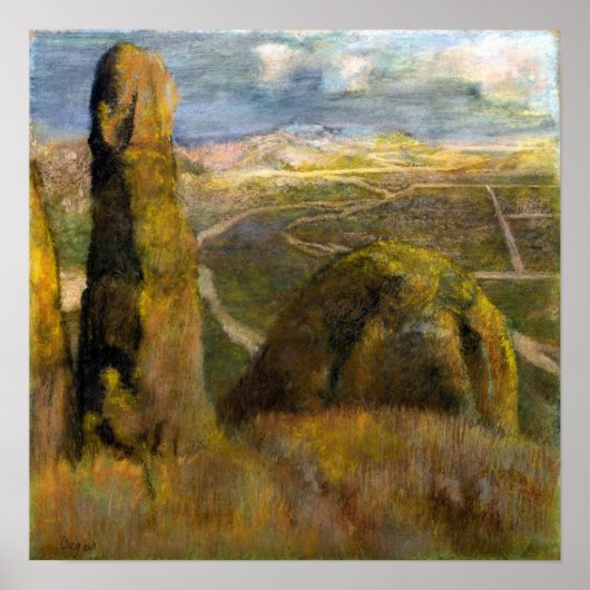 Degas - Landschap Poster (Voorkant)