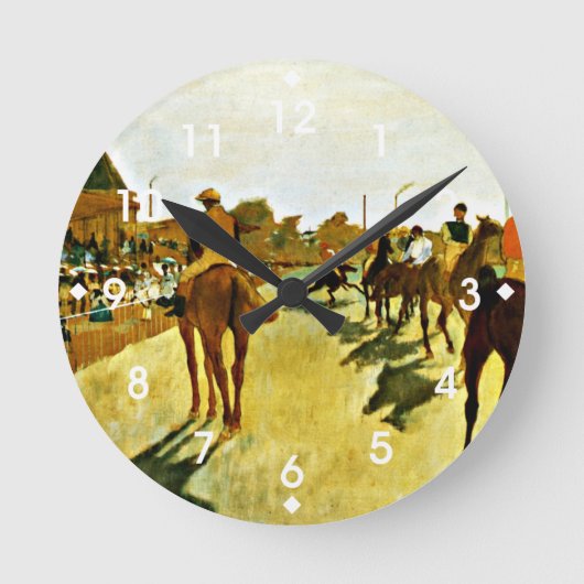 Degas: Racepaarden voor de strengen Ronde Klok (Voorkant)