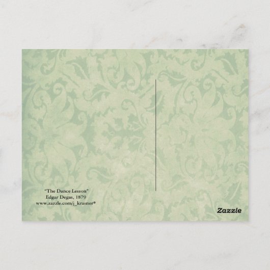 Degas "The Dance Lesson" Briefkaart (Achterkant)
