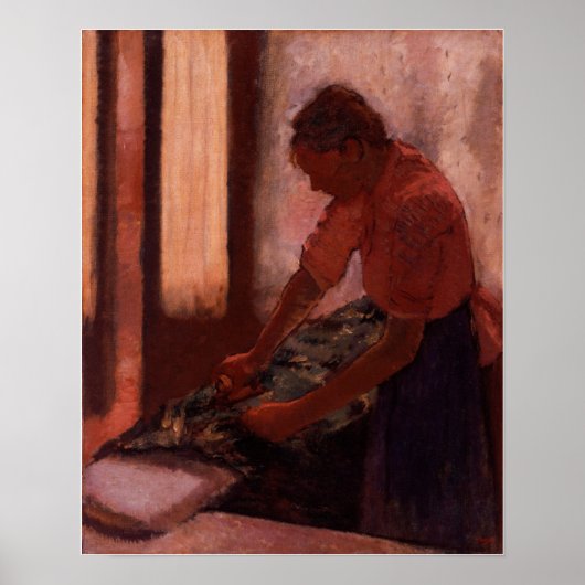 Degas - Vrouw Ironing Poster (Voorkant)