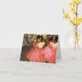 Dégazez les danseurs dans la carte de note rose (Fleur jaune)