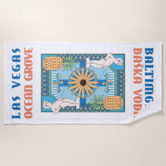 Degen Beach Towel - Blue Kaart Strandlaken