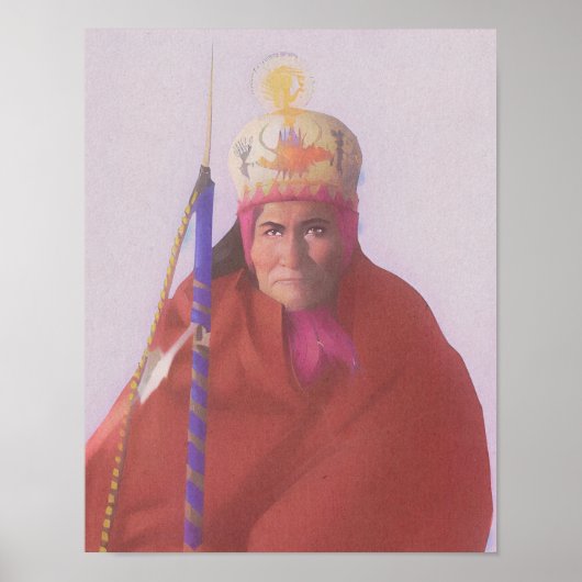 Degene die de Indiaanse kunst print gaapt (Voorkant)