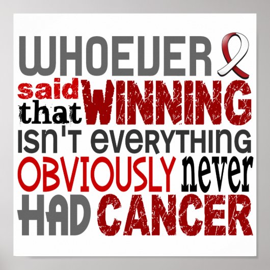 Degene die hoofd en nekkanker heeft verteld poster (Voorkant)