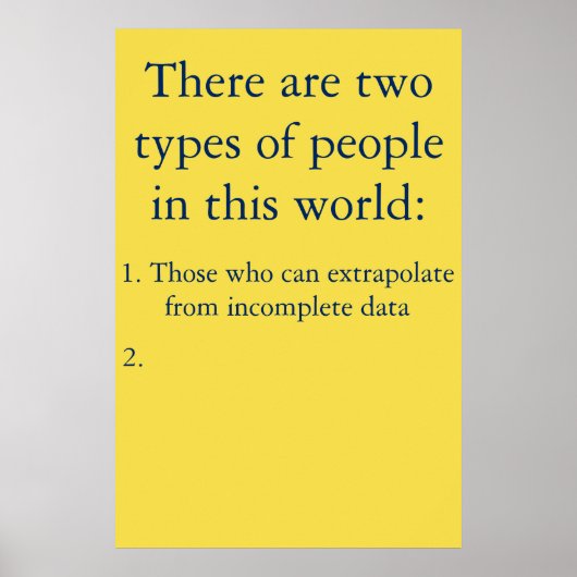 degenen die uit onvolledige gegevens kunnen extrap poster (Voorkant)