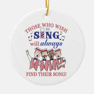 Degenen Die Willen Zingen - (Mannelijk) Keramisch Ornament
