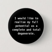 Degenerate Pin Ronde Button 5,7 Cm (Voorkant)