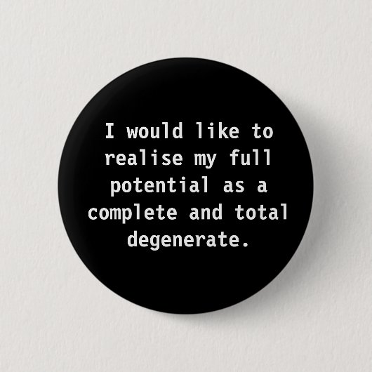Degenerate Pin Ronde Button 5,7 Cm (Voorkant)