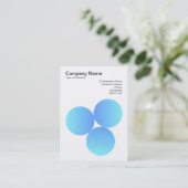 Dégradé 3 cercles 01 Carte de visite (Debout devant)