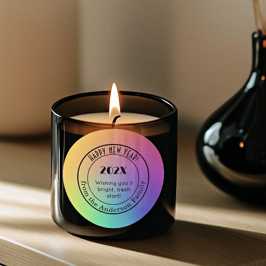 Dégradé Arc-en-ciel Autocollant Rond 3 pouces Bonn