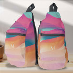 dégradé coloré moderne monogramme voyage<br><div class="desc">Voici le "Monogramme Moderne Colorful Abstrait Gradients Travel Sling Bag" conçu par PixeliaDesigns, un chef-d'oeuvre de couleurs vives et design minimaliste pour la femme contemporaine. Conçu avec un mélange unique de dégradés abstraits modernes, ce sac à bascule se distingue par son monogramme blanc personnalisé, alliant style et simplicité. Idéal pour...</div>