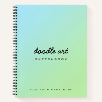 dégradé d'art de doodé carnet croquis bleu vert