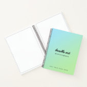 dégradé d'art de doodé carnet croquis bleu vert (Intérieur)