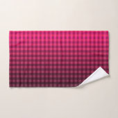 Dégradé de motif rouge et noir à damiers (Serviette à main)