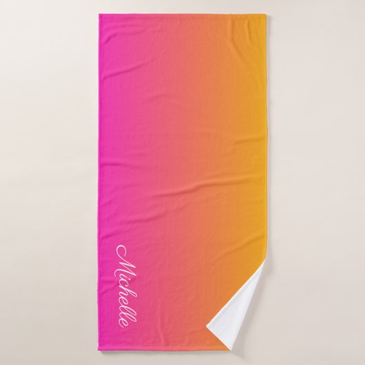dégradé jaune et rose ombre (Serviette de bain)