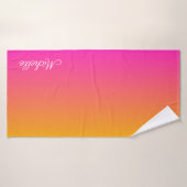 dégradé jaune et rose ombre (Serviette de bain)