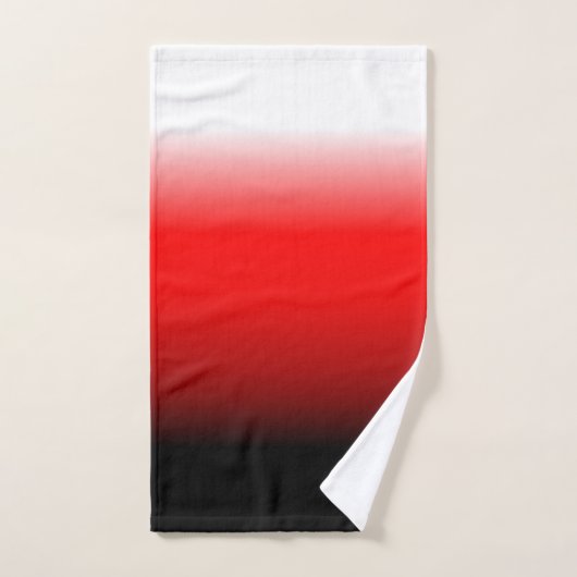 Dégradé noir, rouge et blanc (Serviette à main)