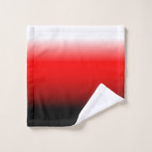Dégradé noir, rouge et blanc (Gant de toilette)