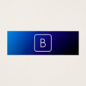 Dégradé Ombré Bleu Foncé Simple Moderne & Monogram (Devant)