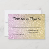 Dégradé Pailleté RSVP Or et Rose (Devant)