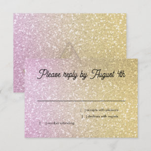 Dégradé Pailleté RSVP Or et Rose