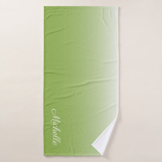 dégradé personnalisé vert vert foncé (Serviette de bain)