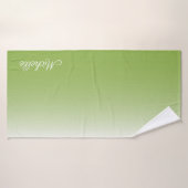 dégradé personnalisé vert vert foncé (Serviette de bain)