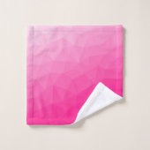 Dégradé rose chaud Motif de maille géométrique (Gant de toilette)