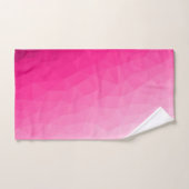 Dégradé rose chaud Motif de maille géométrique (Serviette à main)