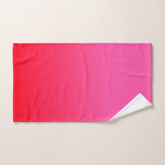 Dégradé rose et rouge (Serviette à main)