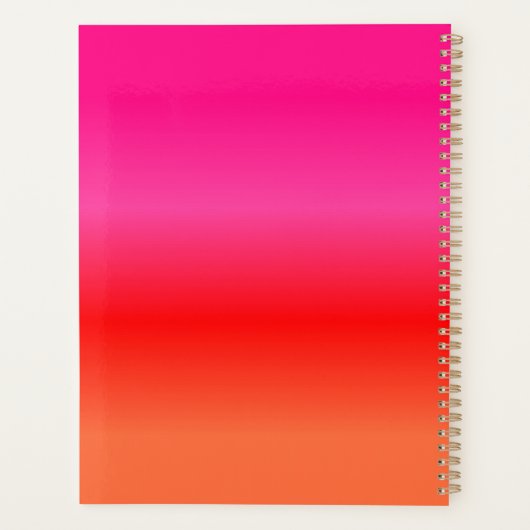 Dégradé rose, rouge et orange (Dos)