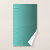 Dégradé Turquoise avec monogramme personnalisé (Serviette à main)