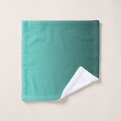 Dégradé Turquoise avec monogramme personnalisé (Gant de toilette)