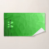 Dégradé vert clair géométrie motif maille Monogram (Serviette à main)