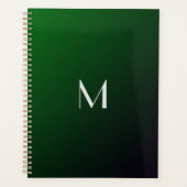 Dégradé vert émeraude - monogramme audacieux (Devant)