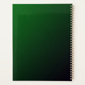 Dégradé vert émeraude - monogramme audacieux (Dos)