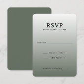 Dégradé Vert Minimaliste RSVP (Devant / Derrière)