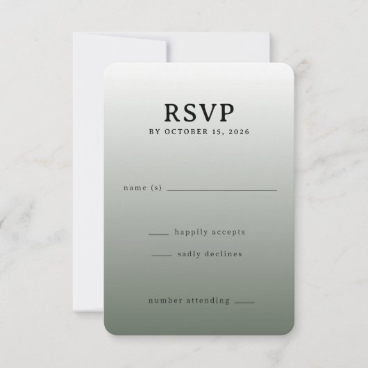 Dégradé Vert Minimaliste RSVP (Devant)