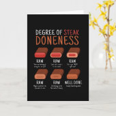 Degree Of Steak Doneness Meat Grill BBQ Kaart (Gele Bloem)