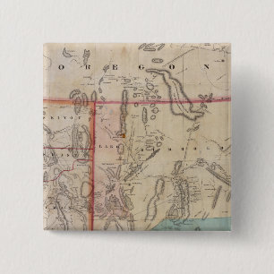 DeGroot's Kaart van Nevada Territory Vierkante Button 5,1 Cm