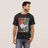 Degu  Retro Rodent Gift T-shirt (Voorkant volledig)