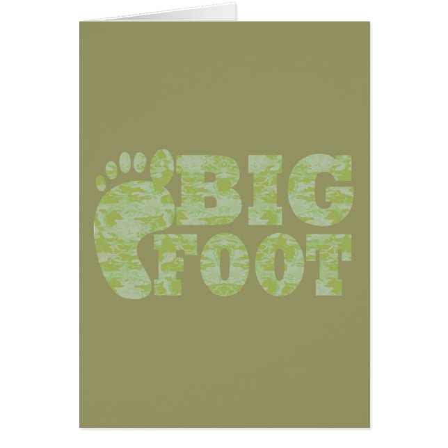 Déguisement camouflage vert Bigfoot texte (Devant)