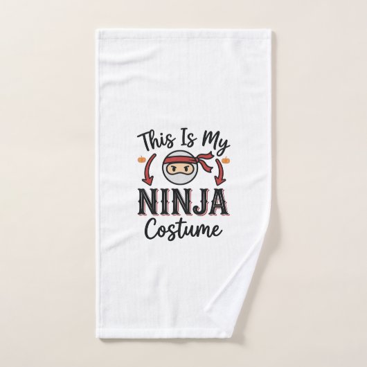 Déguisement de ninja drôle Design vectoriel Hallow (Serviette à main)