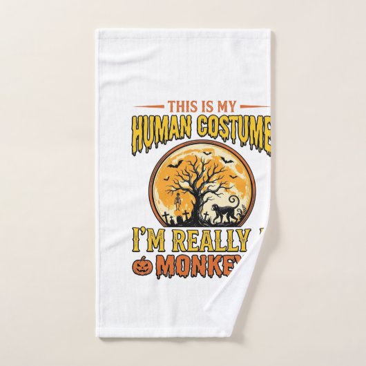 Déguisement de singe pour Halloween Design de T-sh (Serviette à main)