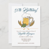 Dégustation de bière 50e anniversaire Invitations (Devant)