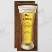 Dégustation de bière Anniversaire Fête Invitation (Devant / Derrière)