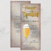 Dégustation de bière Anniversaire Fête Invitation (Devant / Derrière)