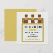 Dégustation de bière Anniversaire Fête Invitation (Devant / Derrière)