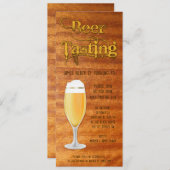 Dégustation de bière Invitation de fête d'annivers (Devant / Derrière)
