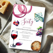 Dégustation de vin 60E ANNIVERSAIRE Invitation